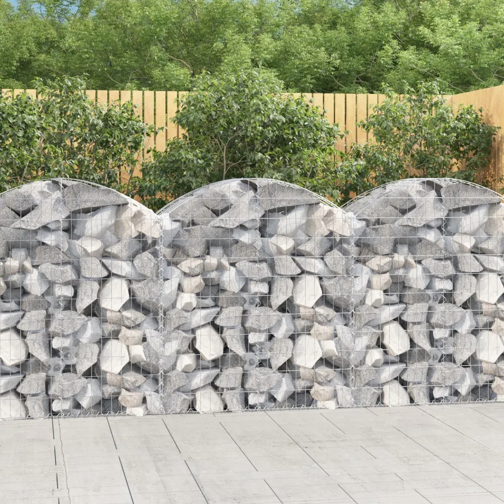 Petrashop Klenutý gabionový koš 100 x 50 x 100/120 cm pozinkované železo S