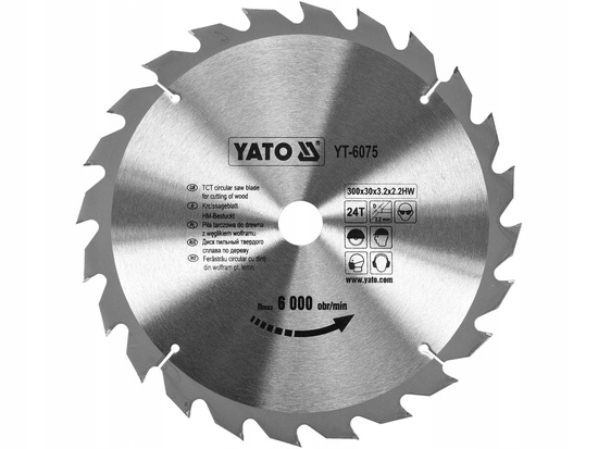 

Tarcza Widiowa 300x24Tx30MM Do Drewna Yato YT-6075