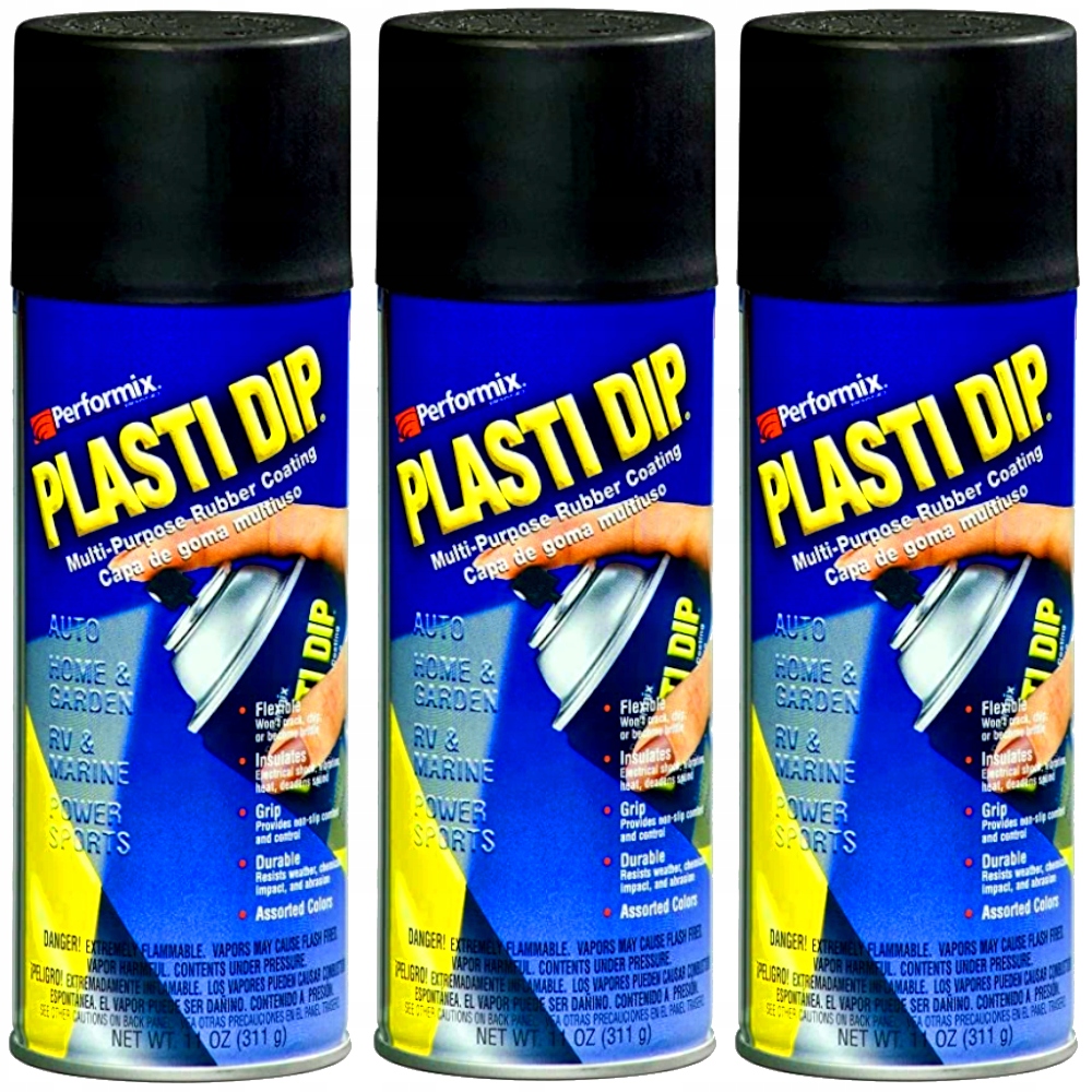 3x Plasti Dip Czarny Mat Black matte 1200ml 3-pack PlastiDip