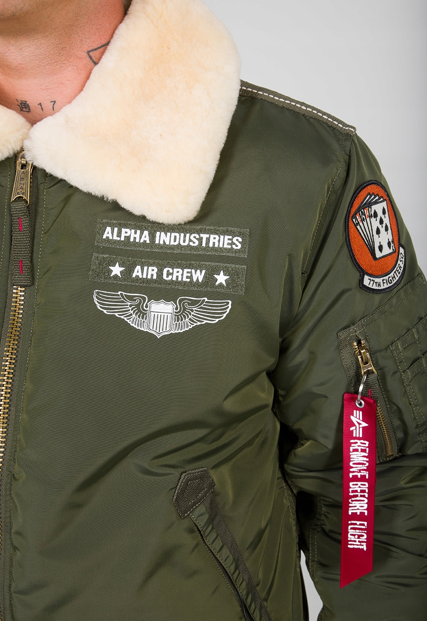 Alpha Industries kurtka męska pilotka Injector III Air Force r. XXL Kolor zielony