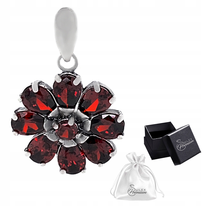 Stříbrný přívěsek ryzost 925 Elegantní Přívěsek s motivem granátového květu