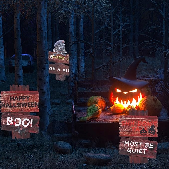 ZESTAW 3 ZNAKÓW DEKORACYJNE NA HALLOWEEN ZNAKI 3 SZT Kod producenta 01