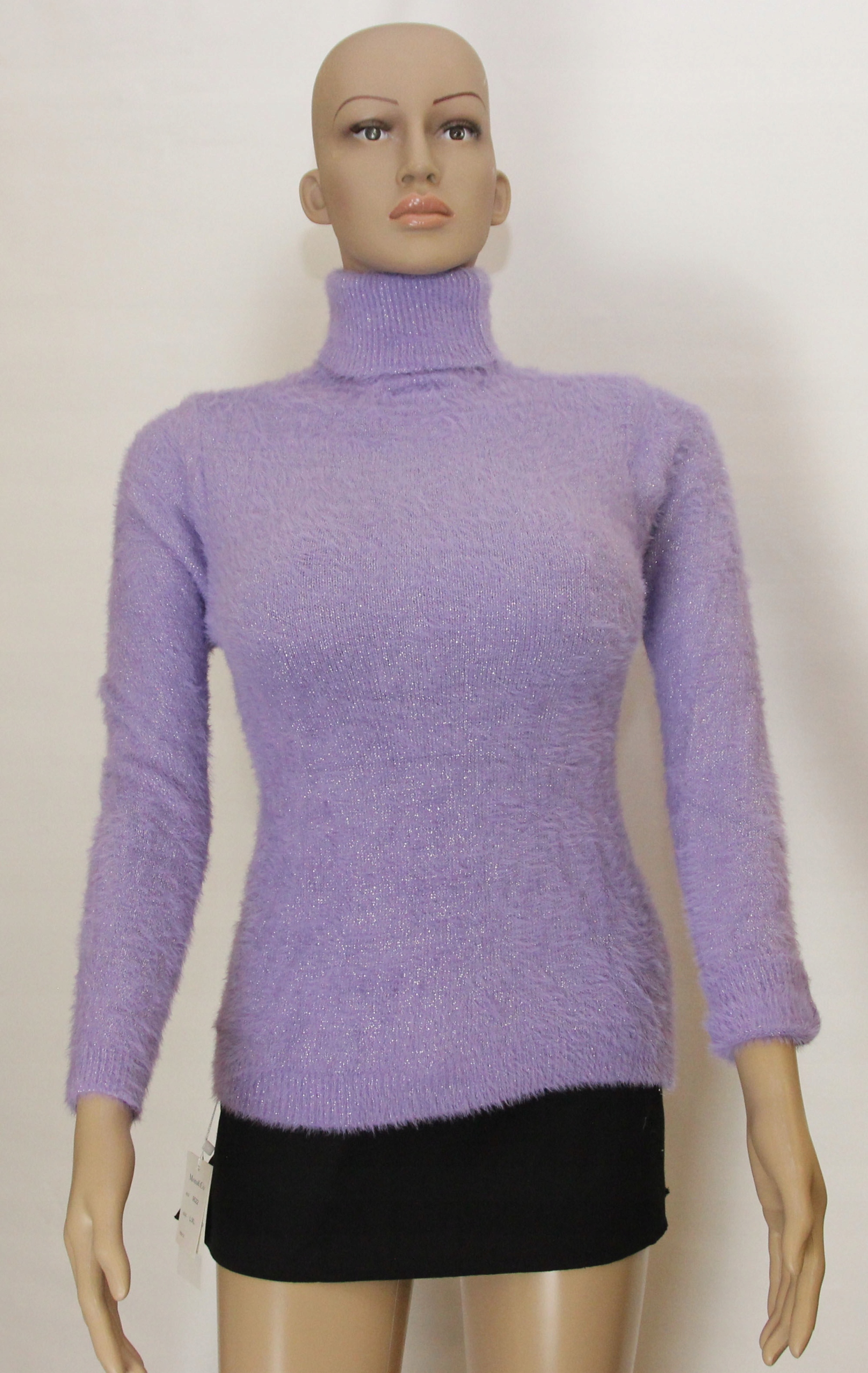 

Damski sweter Srebrną Nitką alpaka golf S M L