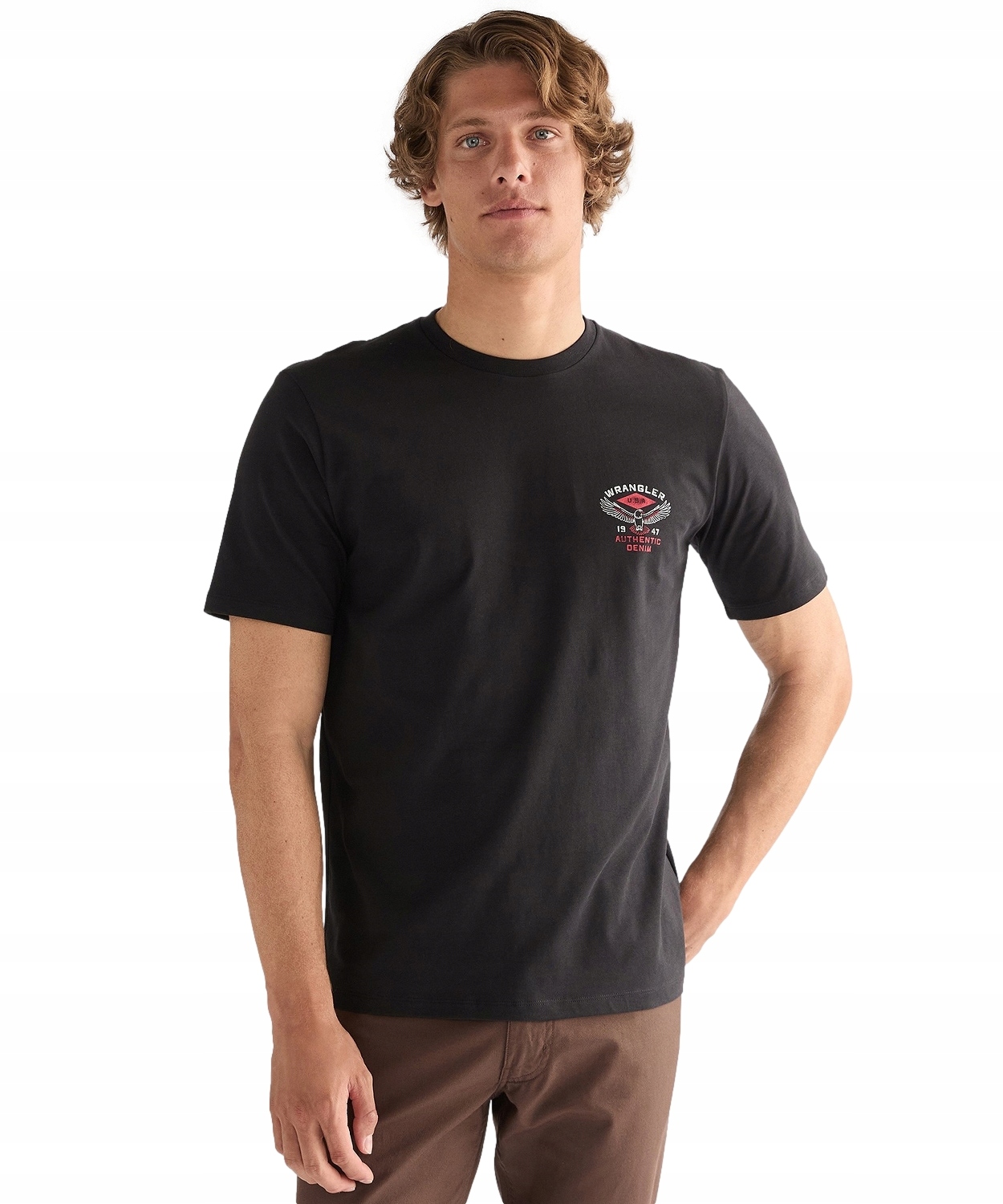 Tričko Wrangler Small Americana Tee 112377982 Černé XXL