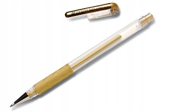 

Długopis żelowy Pentel Hybrid Gel K118 złoty