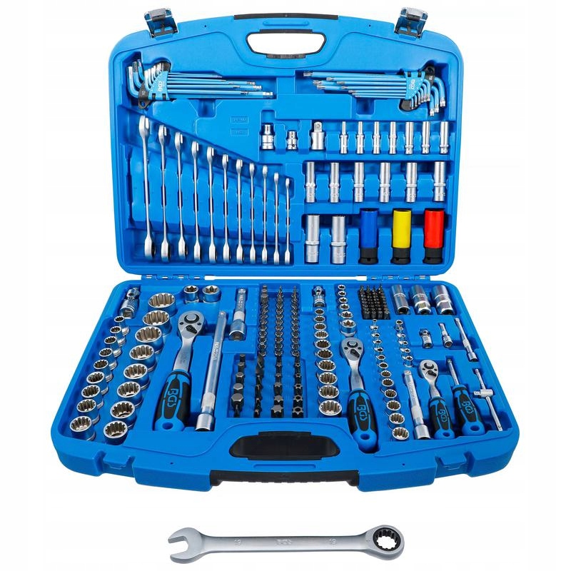 Sada nástrčných klíčů Gear Lock úchyt 6,3 mm 10 mm 12,5 mm 218 ks Bgs