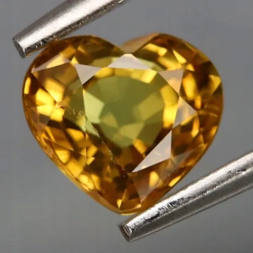 Safír 0.96ct Žluté srdce eCertifikát Wbd