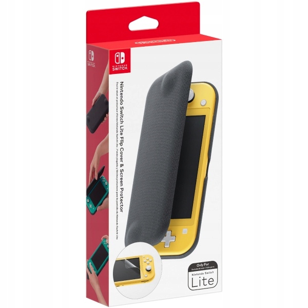 Nintendo Switch Lite Flip Cover & Screen Protector šedivá