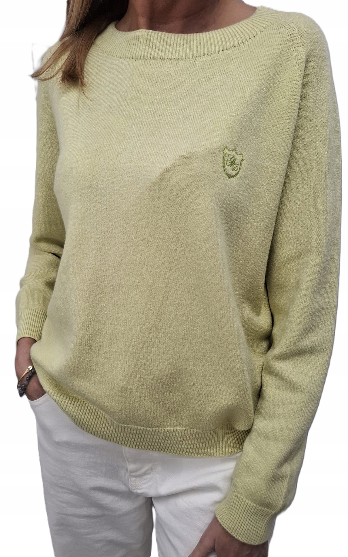 Lemonada Svetr s výšivkou Halenka s viskózou Dlouhý rukáv Žlutý máslový Nový