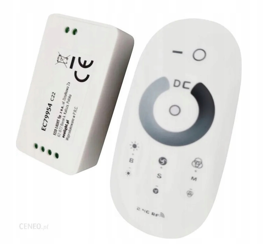 STEROWNIK ŚCIEMNIACZ KONTROLER DO TAŚM LED Mono DOTYKOWY RF 216W + PILOT