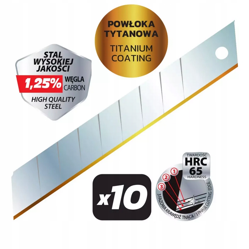 

Dedra M9043 Ostrza łamane precyzyjne 18 mm 10 szt