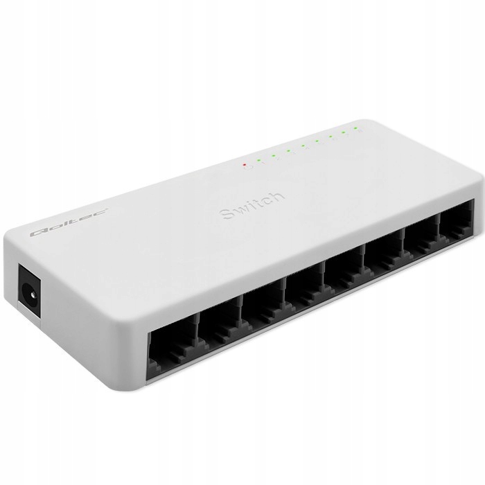 Switch przełącznik sieciowy 8 x port RJ45 100Mbps Fast Ethernet Lan