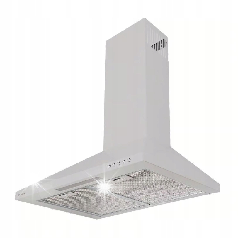 Okap kuchenny kominowy Maan Vela 2 60 cm Satyna Przyścienny Srebrny