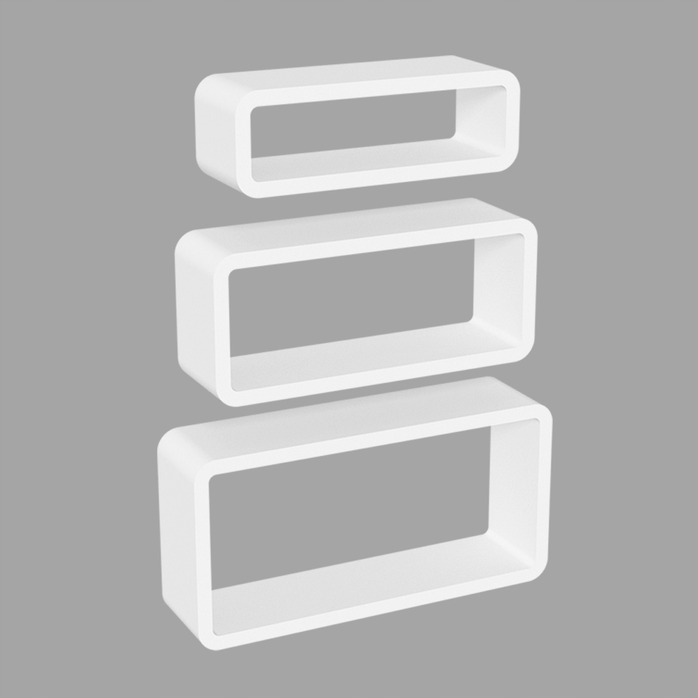 Półki modułowe wiszące ścienne - FOS BIAŁE