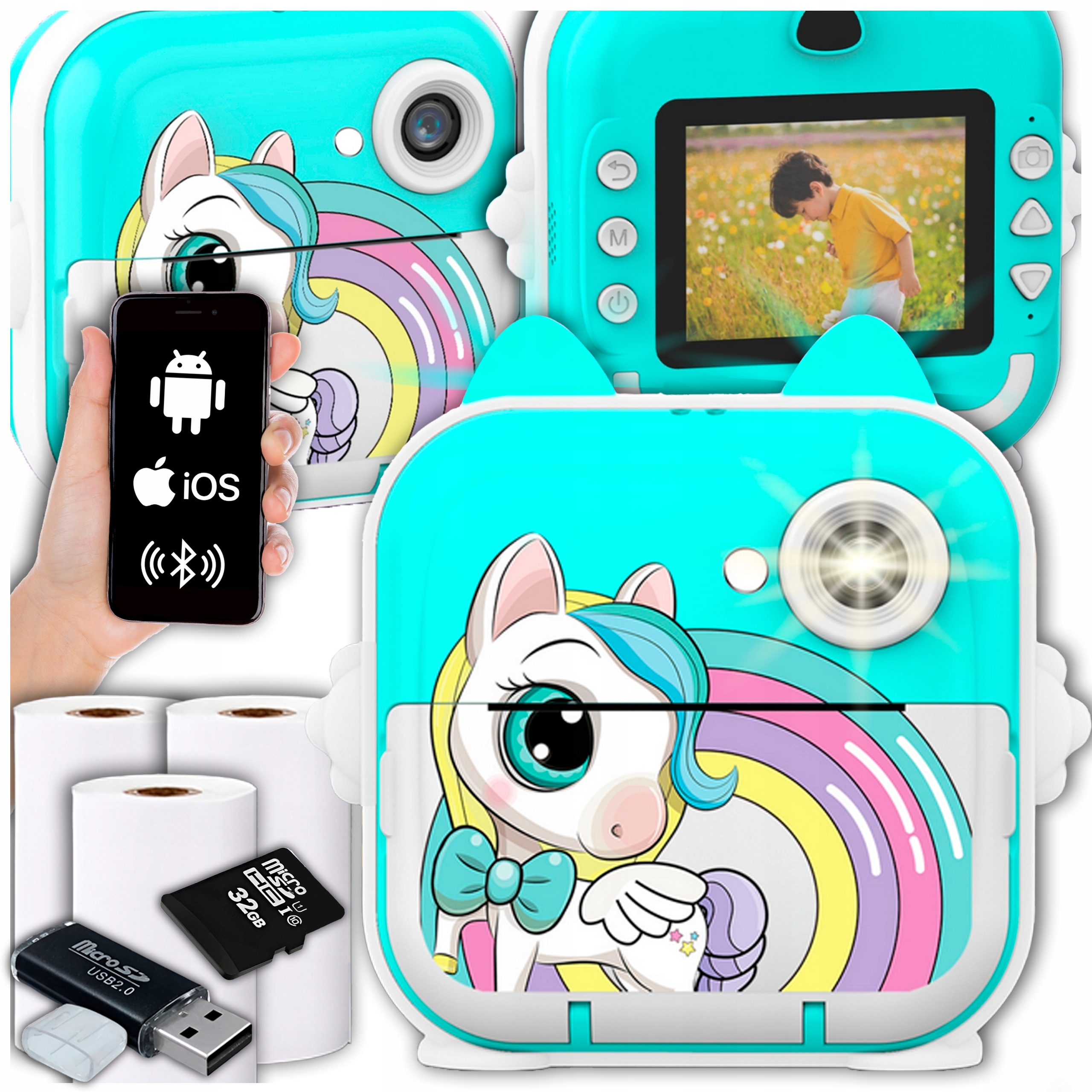 Fotoaparát Okamžitý Tisk Mini Tiskárna hry kamera pro děti