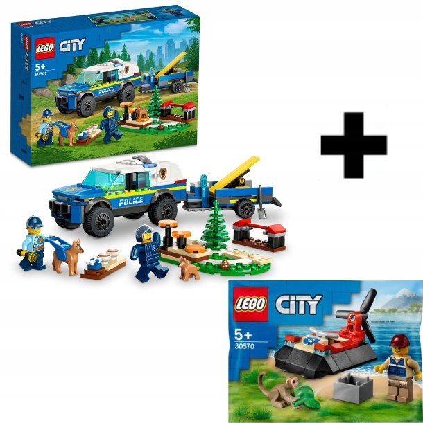 Lego City Sada Pro Výcvik Policejních Psů 60369+ Lego 30570 Dárek Sada