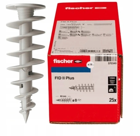 Fischer Hmoždinky a šrouby do izolace 80 mm Fid II Plus 25 ks
