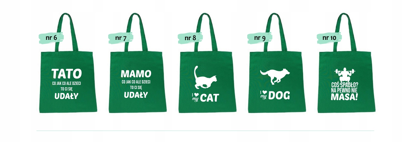 ECO TORBA NA ZAKUPY Z WŁASNYM NADRUKIEM BAWEŁNIANA Płeć uniseks