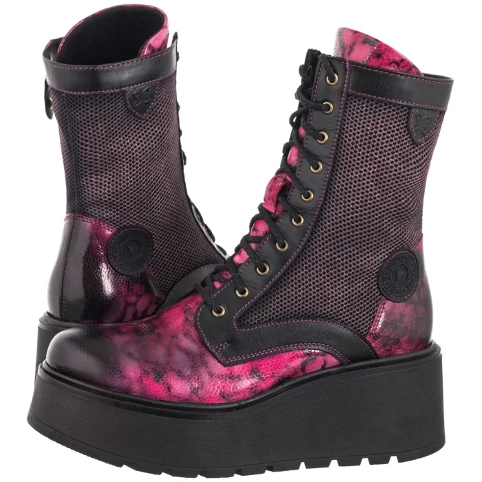 Dámské boty Kanady Workery Pletformy Maciejka Růžové 06720-15/00-8