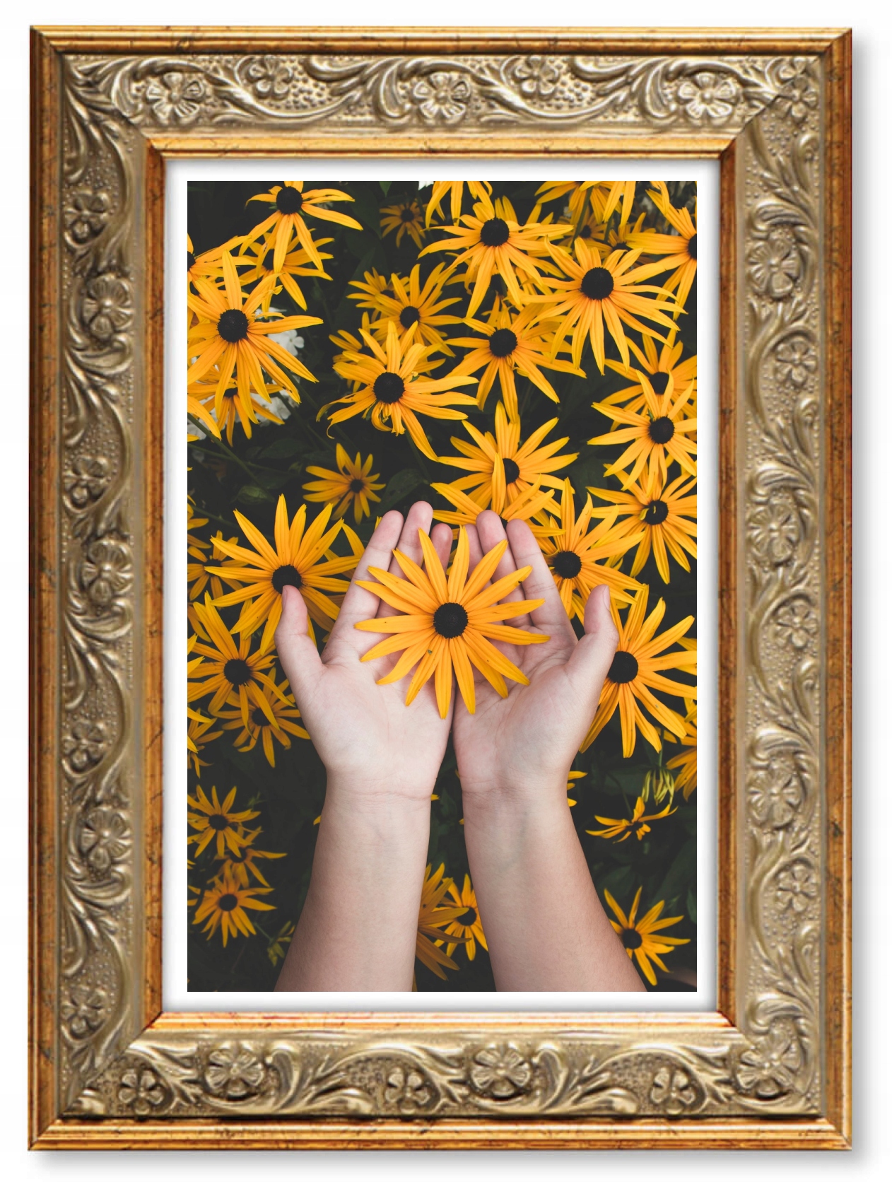 

Ramka na Zdjęcia Rama Ozdobna Złota Patyna 15x21