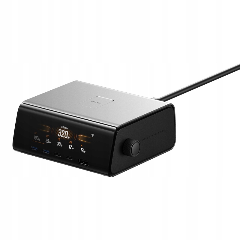EcoFlow EcoFlow RAPID Pro 320W, 4xUSB-C, 1xUSB-A, GaN Czarny