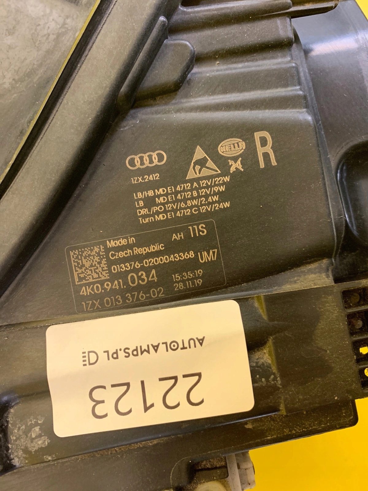 light right Audi A6 C8 Full Led 4K0941034