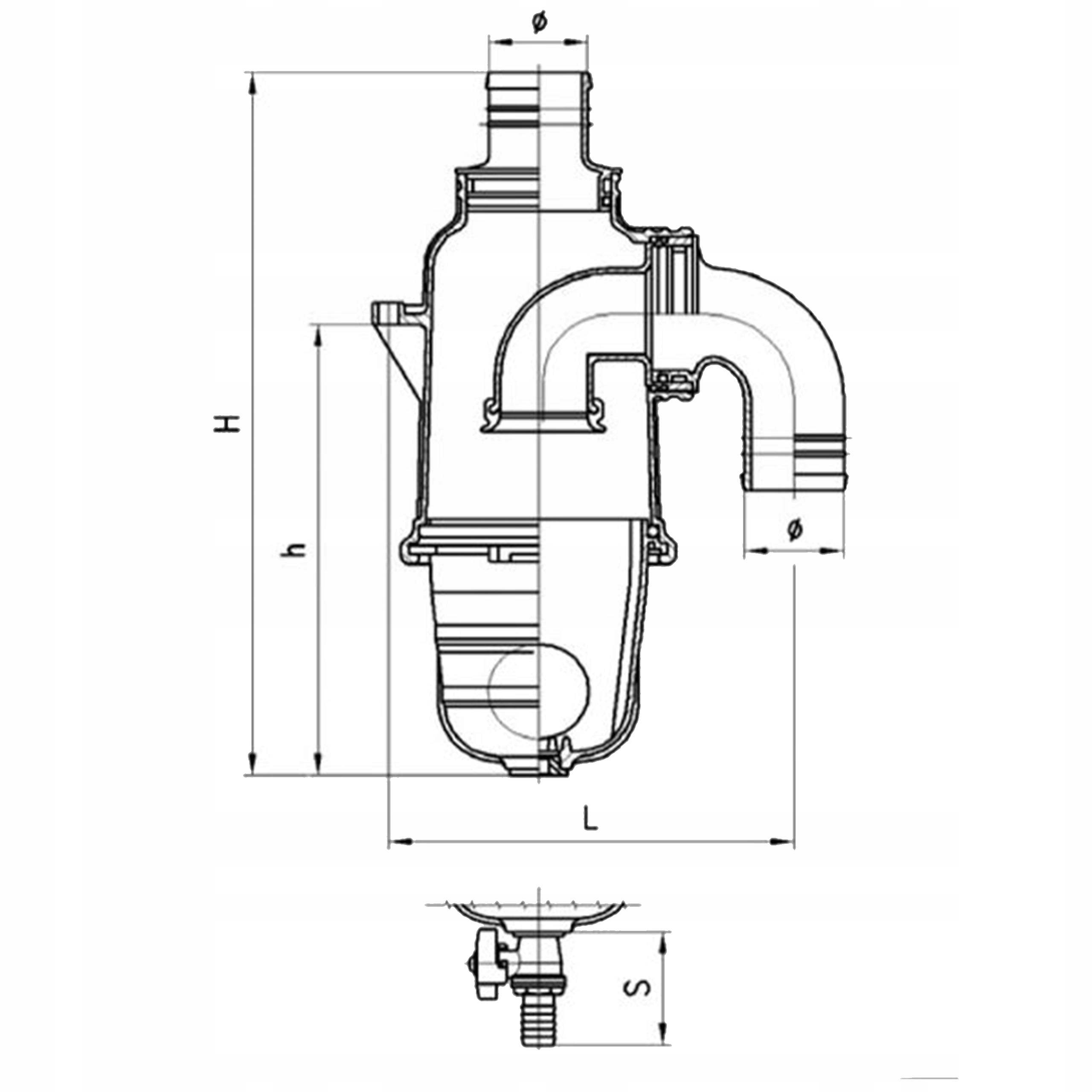 0060027 - Бочкообразный запорный клапан 60 мм
