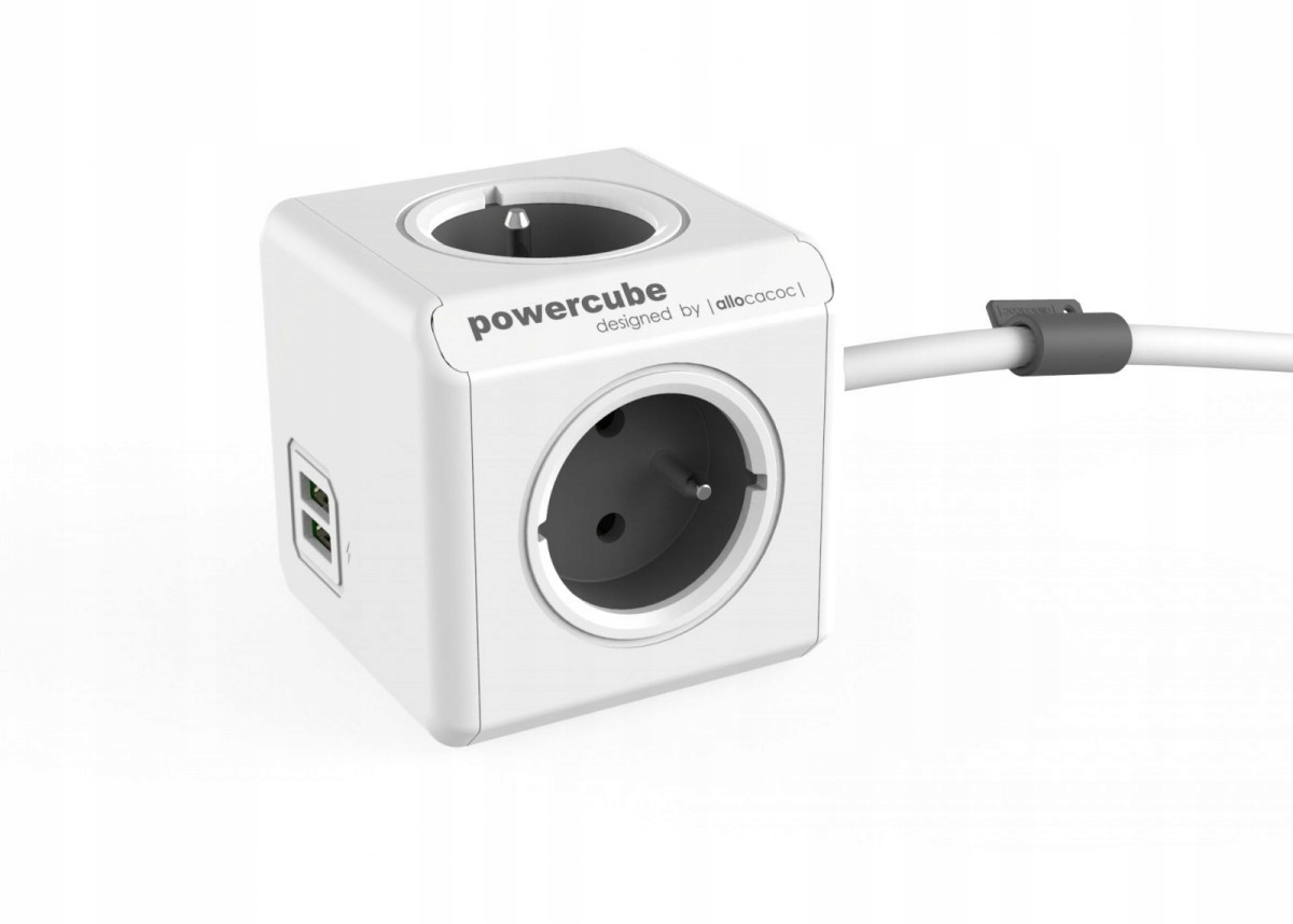 Zásuvková lišta PowerCube Extended Usb 1,5 m 2402GY/FREUPC Šedá