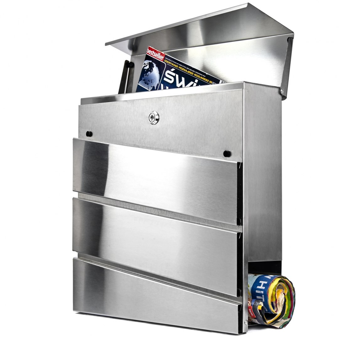 CUTIE POSTERIOR ZIARE INOX POCZTOWA INOX CU CALITATE ZIAR Culoare culoare diferită