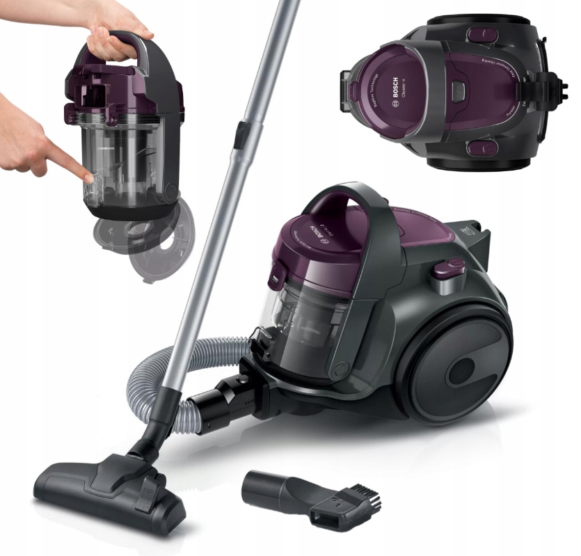 Odkurzacz bezworkowy BGC05AAA1 Bosch Hepa Akcesoria 2w1 Rura teleskopowa