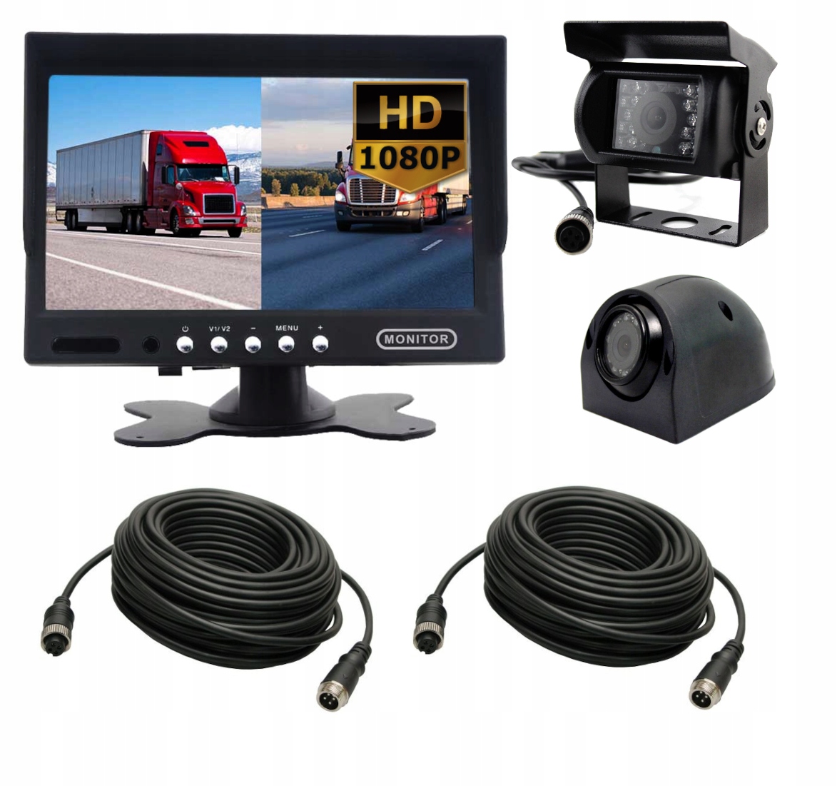 7 ' сплит монитор + боковая камера + камера заднего вида