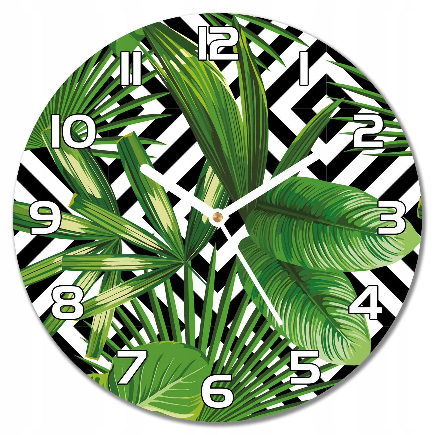 

Zegar na ścianę Geometryczny wzór liście f30 cm