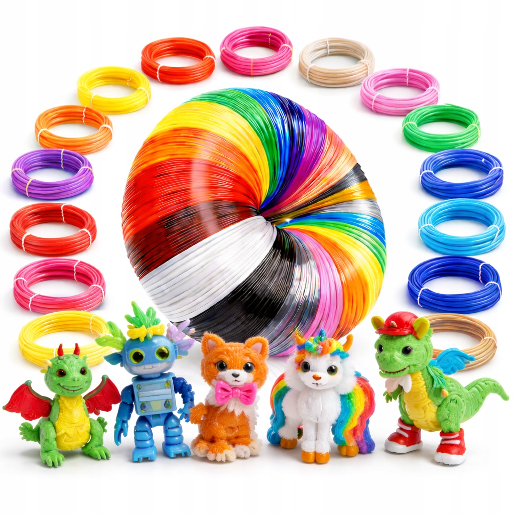 WKŁADY DO DŁUGOPISU 3D Foxflex PEN Filament PLA - ZESTAW 20 KOLORÓW 100 m