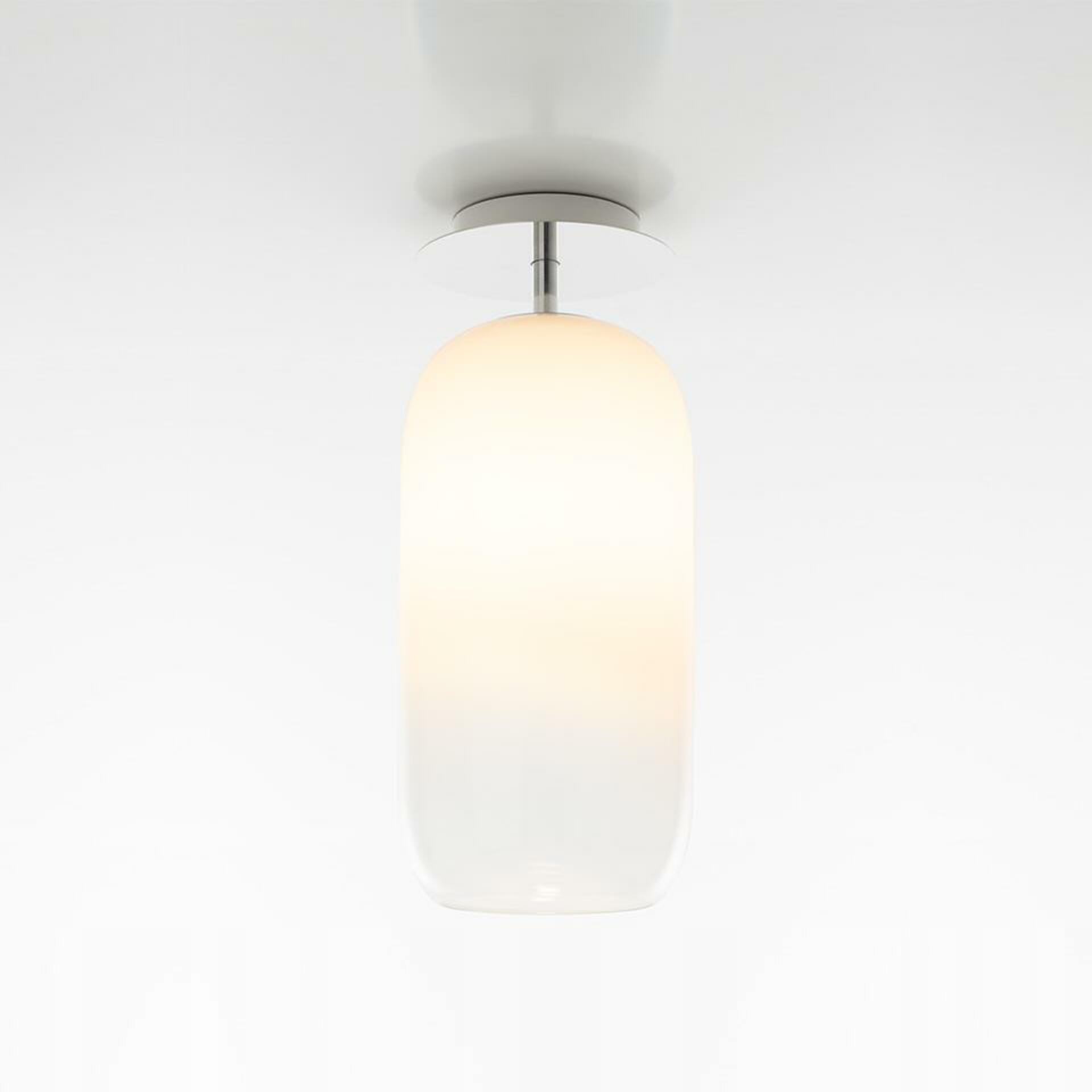 Stropné svietidlo Artemide Gople biela, fúkané sklo, E27, 20W, IP20