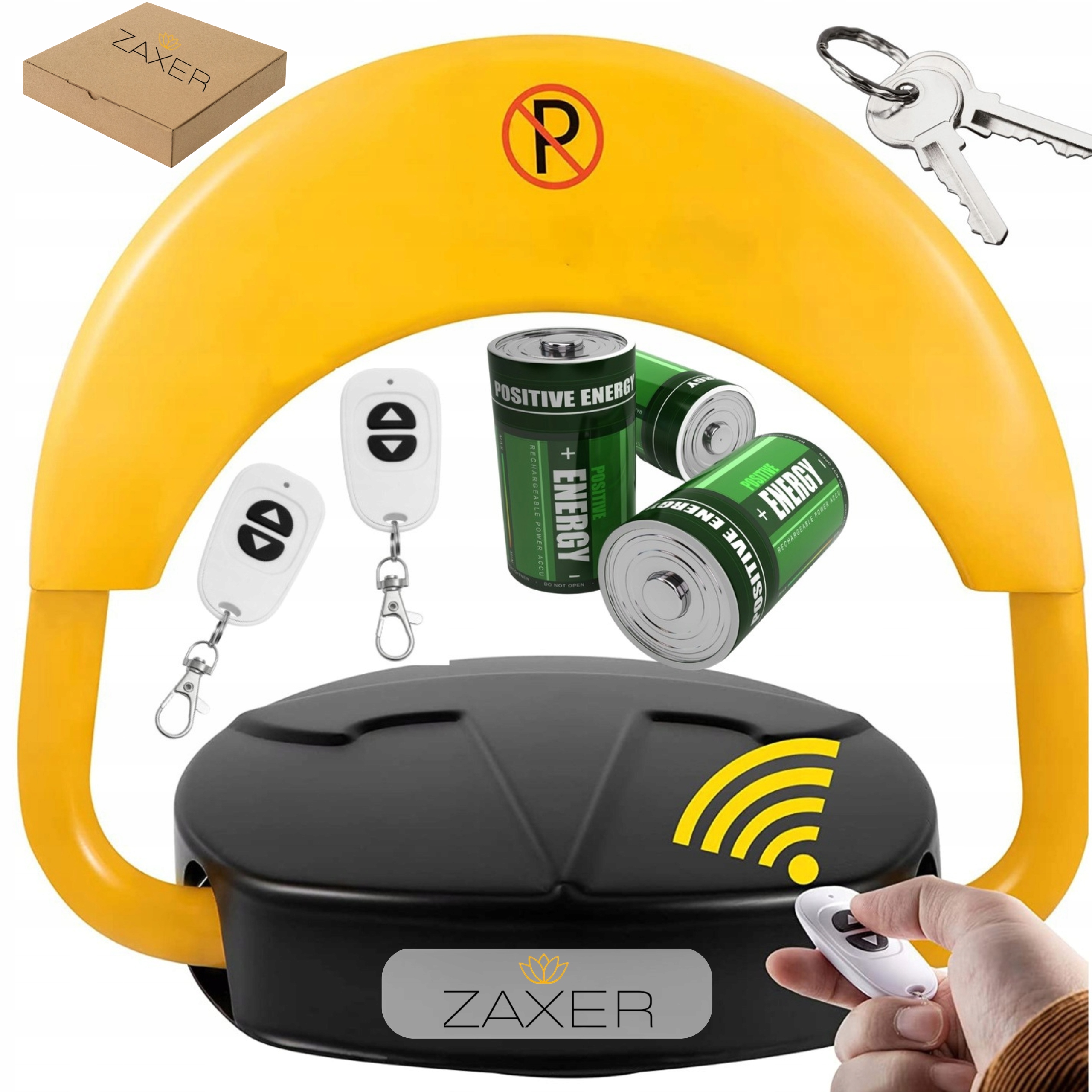 Parkovací Zámek S Dálkovým Ovládáním Automatický Skládací S Bateriemi 2 Ovladače