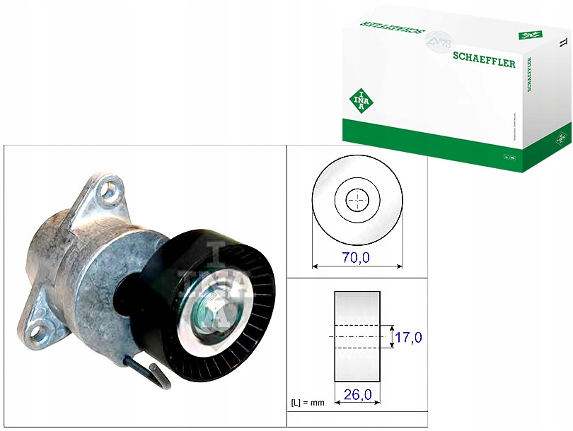 РОЛИК НАТЯЖИТЕЛЬ РЕМЕНЯ КЛИНОВОГО INA 34472 T39164 T