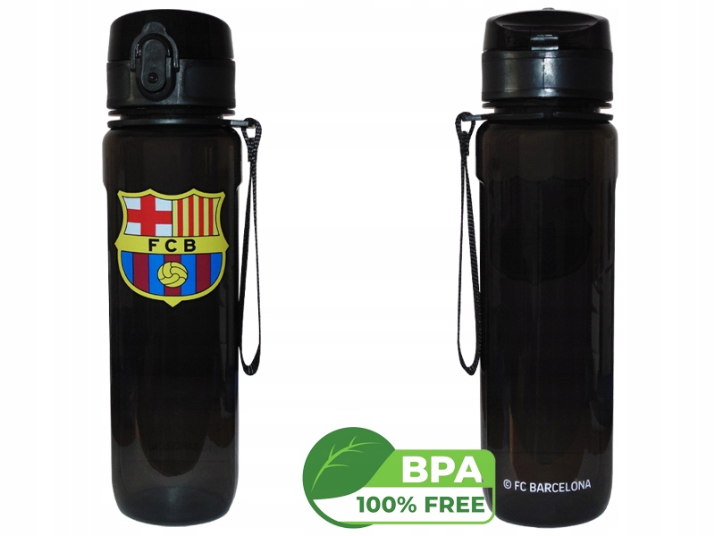 Fc Barcelona Bidon Butelka Tritan 500 ML Czarny Transparent Bpa Free