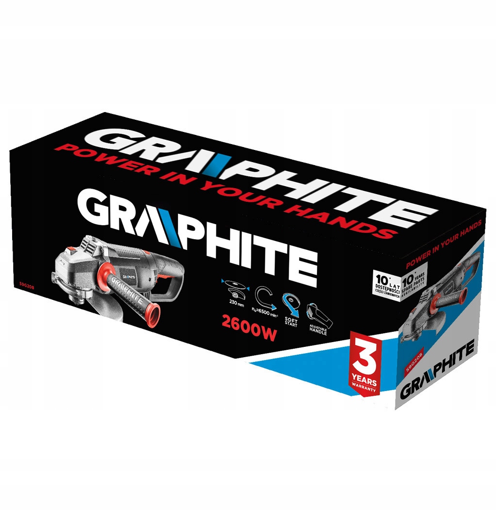 GRAPHITE SZLIFIERKA KĄTOWA 59G208 2600W 230mm Marka Graphite