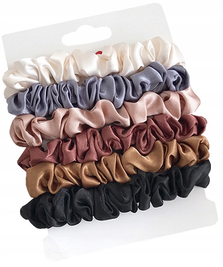 GUMKI DO WŁOSÓW MINI SCRUNCHIES 6 SZT GUMKA ZESTAW FROTKI KUCYKI Cechy bez łączeń