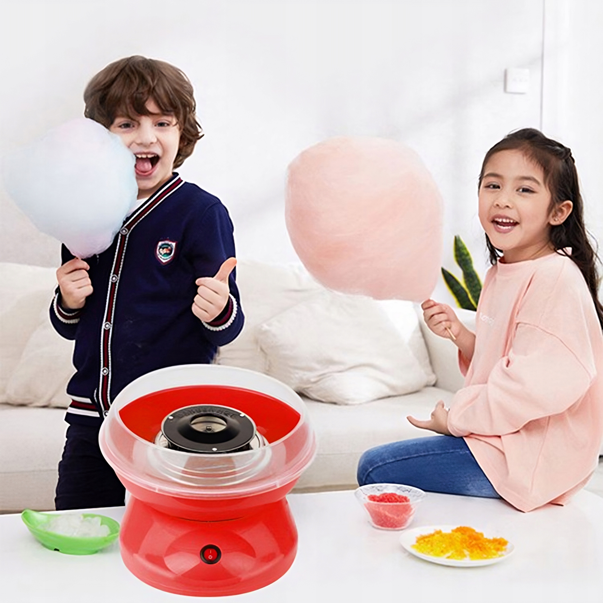 WATA CUKROWA MASZYNA DO WATY CUKROWEJ DOMOWA MASZYNKA + PATYCZKI MIARKA Marka Retoo