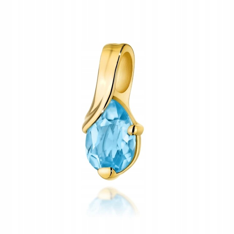 Zlatý přívěsek s topazem Swiss 0,90 ct, slza
