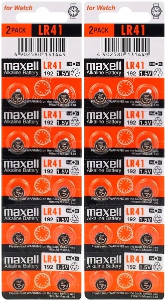 20X BATERIA MAXELL LR41 G3 AG3 392 L736 GP192 SR41