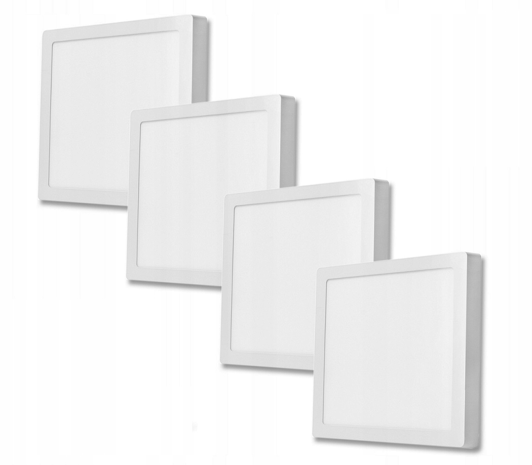 

4xPanel Led Natynkowy Plafon 24W kwadrat Neutralna