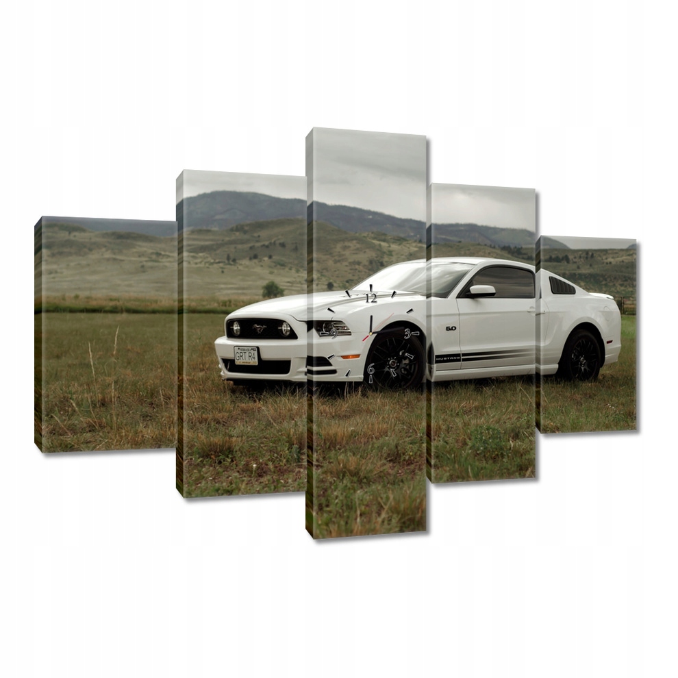 Nástenné hodiny 150x105 Biely Ford Mustang