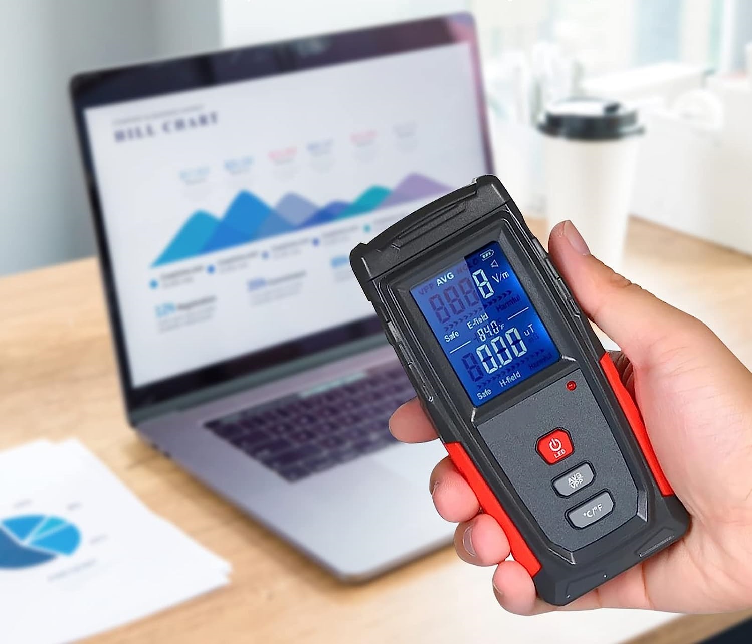 Miernik POLA ELEKTROMAGNETYCZNEGO tester fal 100uT Marka Wintact