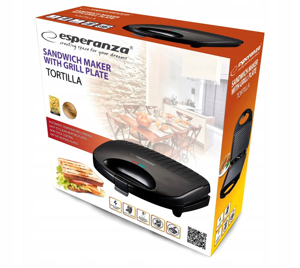 GRILL OPIEKACZ TOSTER do KANAPEK MIĘS PANINI 1000W Materiał obudowy tworzywo sztuczne