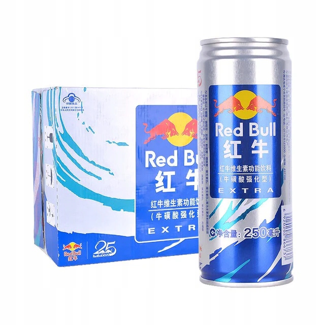 24 x Red Bull Extra 250 ml Čína Limitovaná Edice Intenzivní Chuť