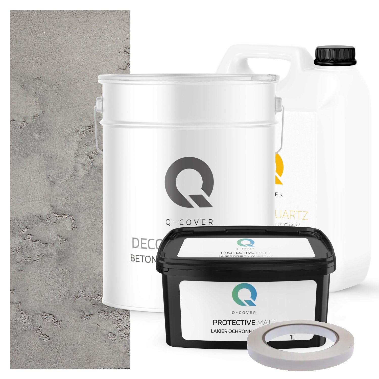 Architektonický Betón Vonkajší Set Šedý Prírodný F275 19 kg 10 m2