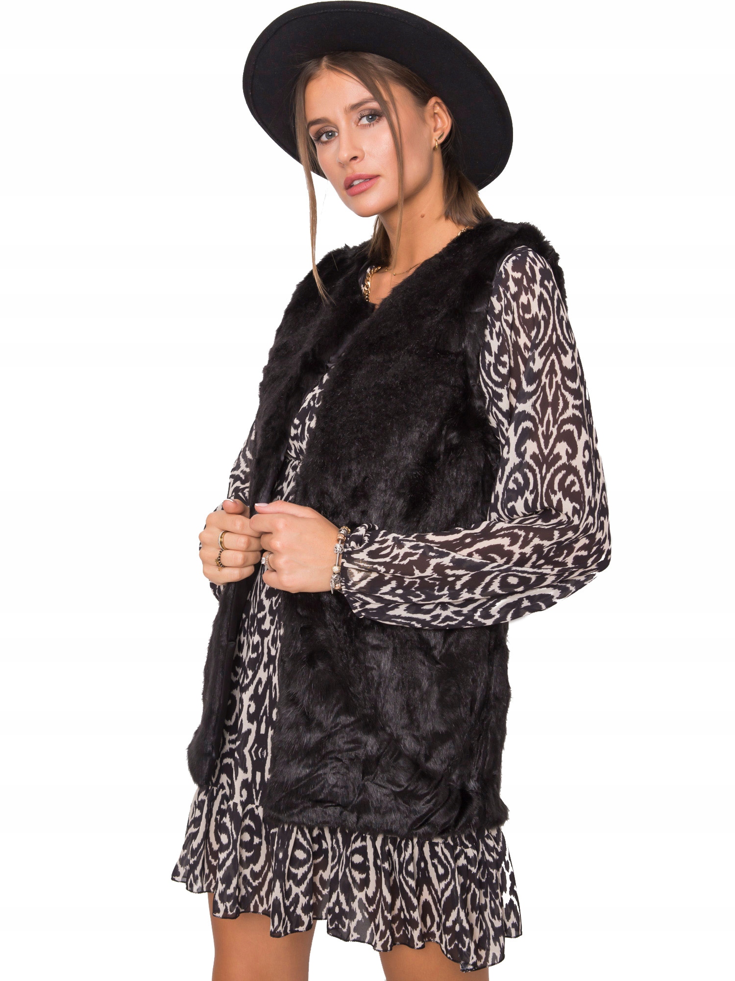 

Kamizelka Futrzana Futerko Bezrękawnik XXL