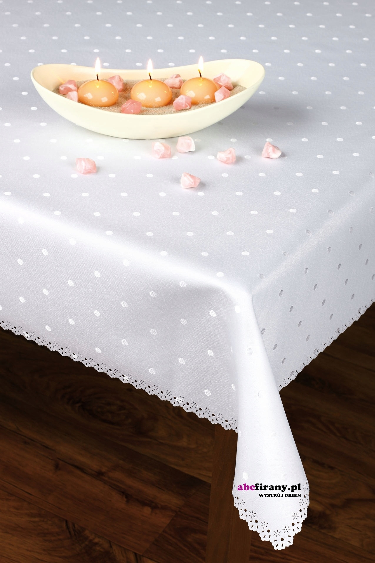 

Elegancki Biały Obrus Plamoodporny 130x300